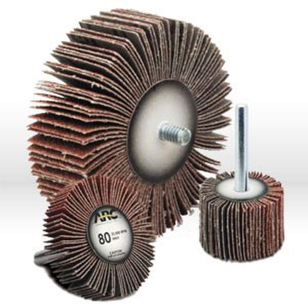 11286 Arc Abrasives Flap Wheel,2"x1"x1/4" cotton cloth,Light finishing