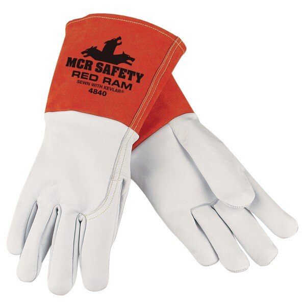 MCR Safety 4840M Welding Gloves Red Ram Medium Leather