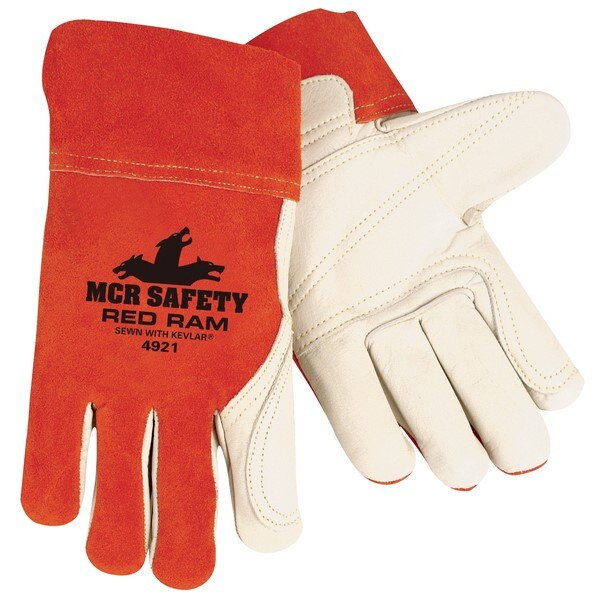 MCR Safety 4921 Welding Gloves Red Ram Large Leather