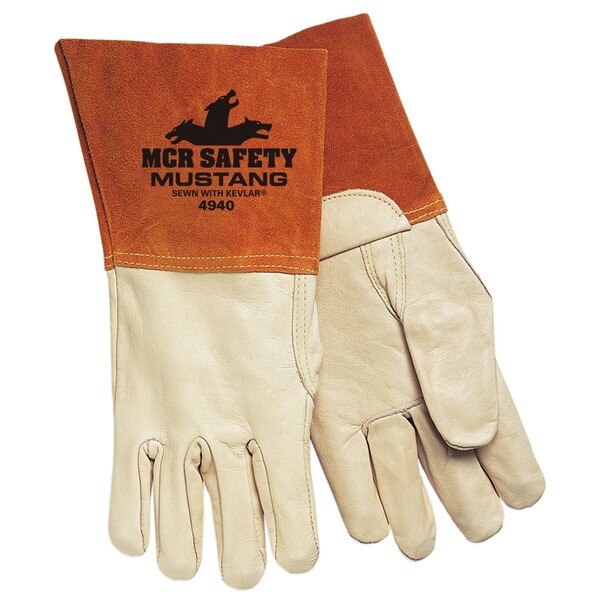 MCR Safety 4940M Welding Gloves Mustang Medium Leather