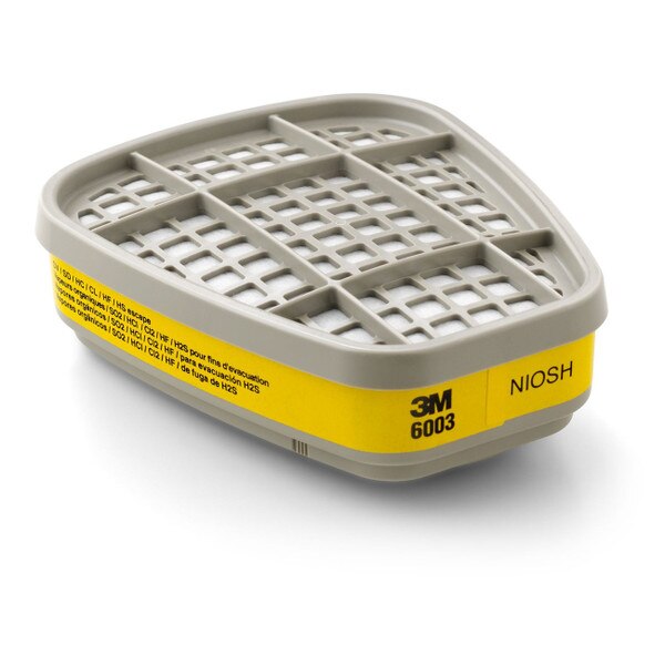5113107047 3M Respirator Chemical Cartridges,Yellow 2/3
