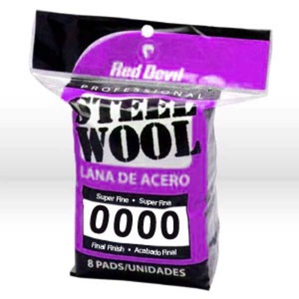 0320 Red Devil Steel Wool Super Fine 0000 Steel Wool 8 Pack