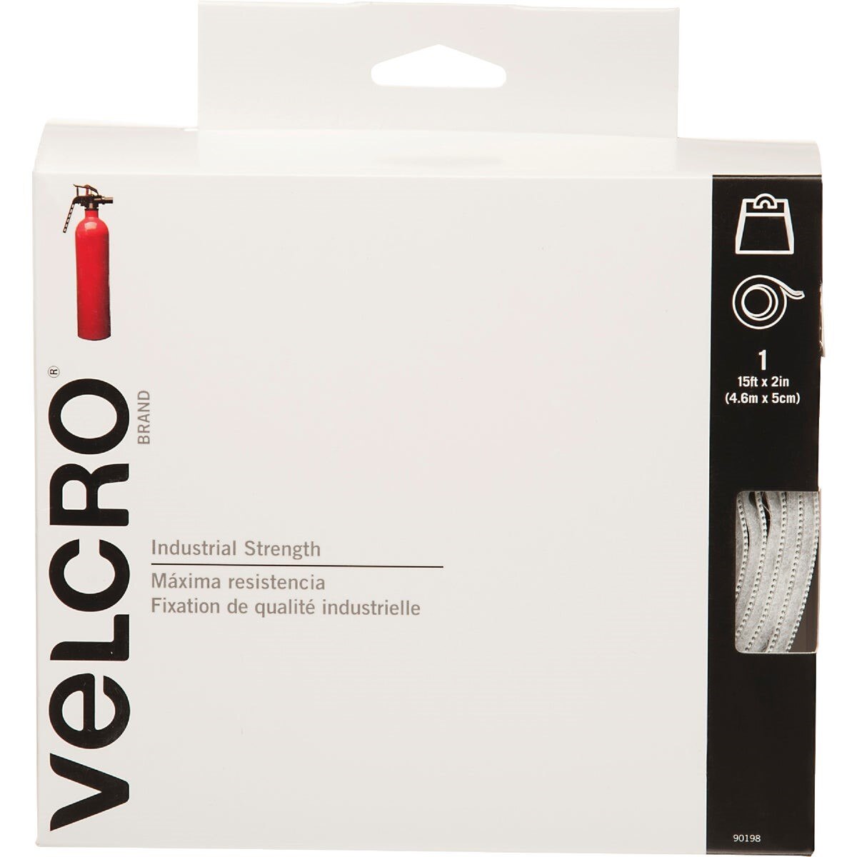 Industrial+Strength+Sticky-Back+Hook+And+Loop+Fasteners%2C+2%26quot%3B+X+15+Ft.+Roll%2C+White